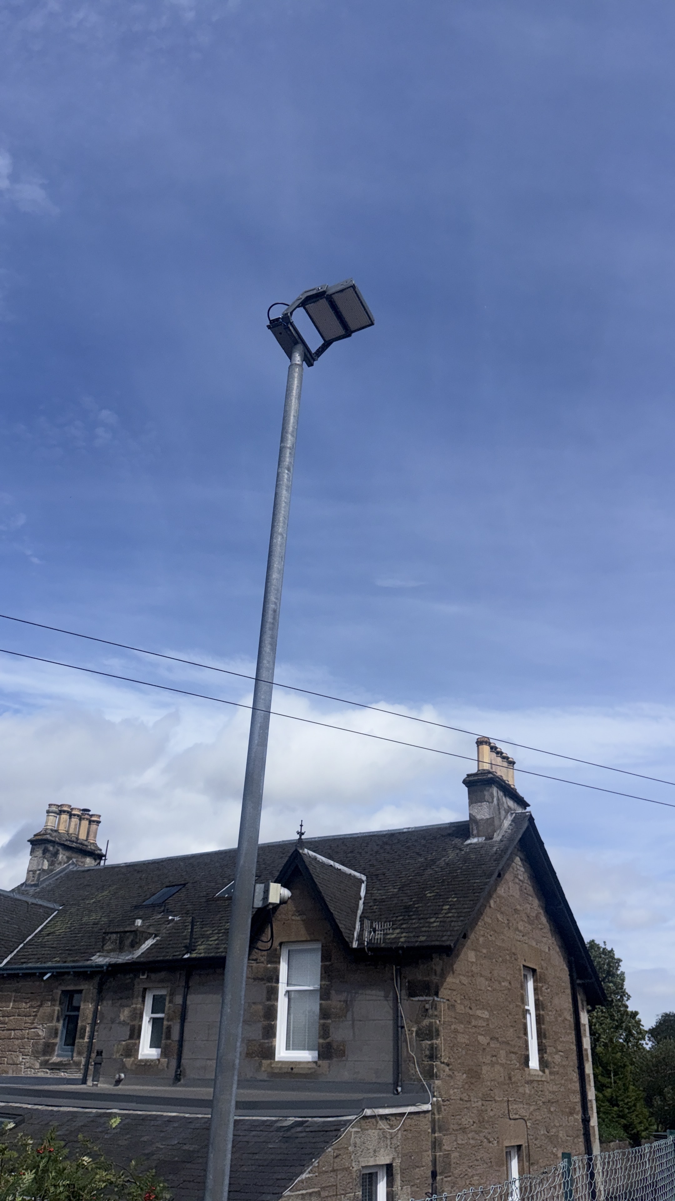 New floodlight column installed at Perth Tennis Club