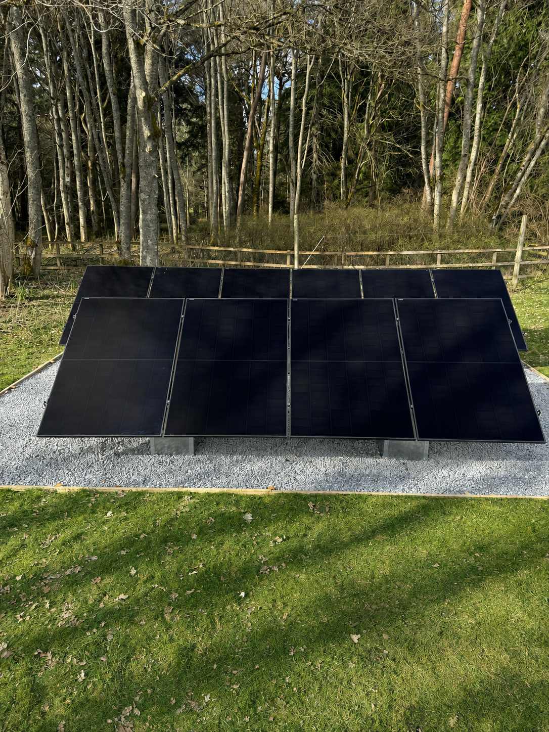 Solar panel installation on rooftop in Scotland